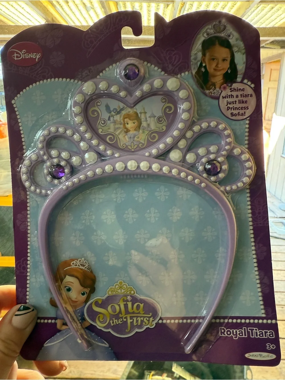 Disney Sofia the First Lavender Princess Tiara Headband with Purple Gems 2014